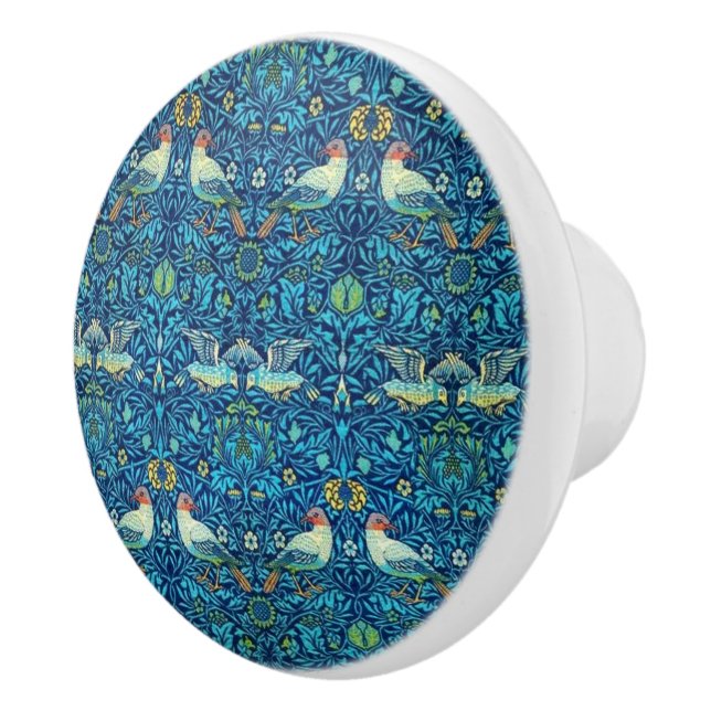 William * Morris ’Bird’ Blue Knopp (Höger)
