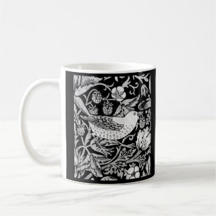 William Morris Bird & Flower Tile, Black and White Kaffemugg