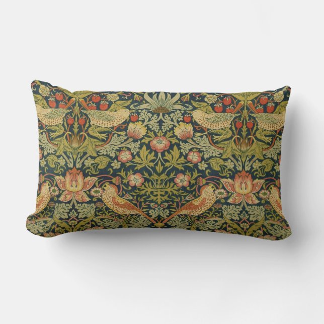 William Morris Bird Mönster Outdoor Lumbarkudde (Framsida)
