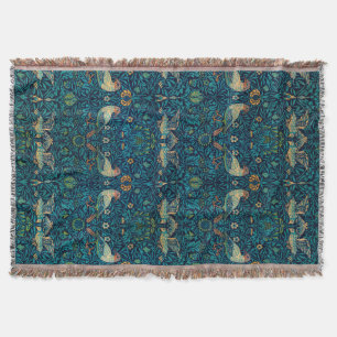 William Morris Birds Art nouveau Blommönster Filt