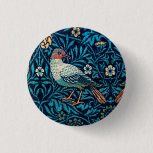 William Morris Birds Art nouveau Blommönster Knapp