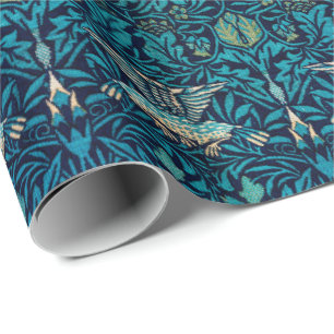 William Morris Birds Art nouveau Blommönster Presentpapper