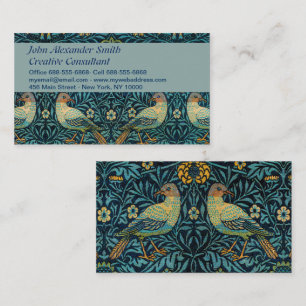 William Morris Birds & Blommönster Visitkort