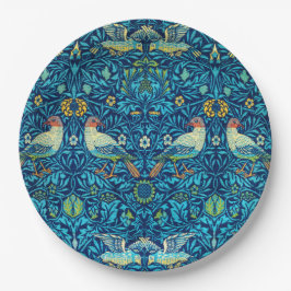 William Morris Birds blue papprare tallrikar