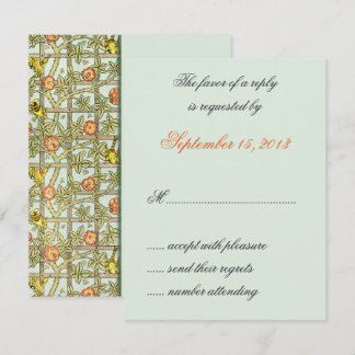 William Morris Birds & Flowers Bröllop OSA Cards