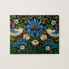 William Morris Birds Flowers Strawbär Bra Pussel