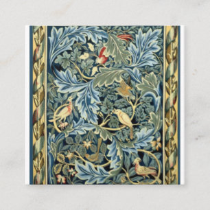 William Morris Birds och Acanthus Fyrkantigt Visitkort