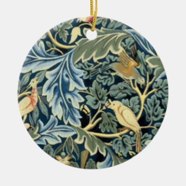 William Morris Birds och Acanthus Julgransprydnad Keramik (Framsidan)