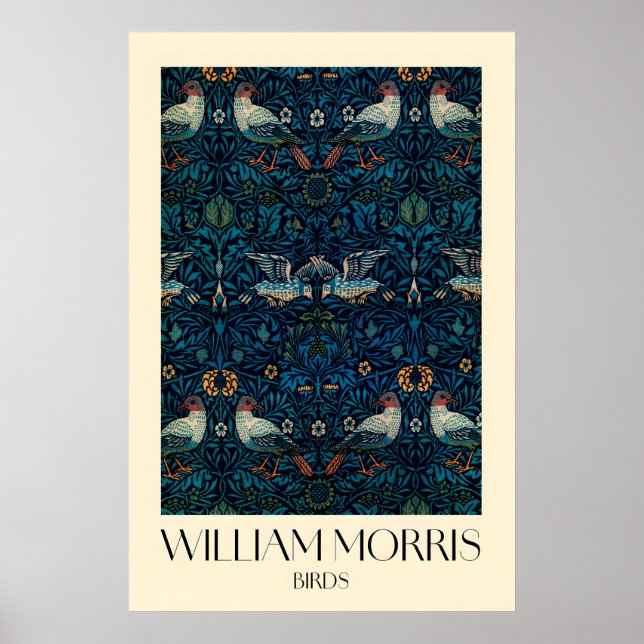 William Morris Birds Pattern  Matte Art Print Poster (Framsidan)