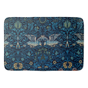 William Morris Blå Fåglar Blommig Gobeläng Klassis Badrumsmatta
