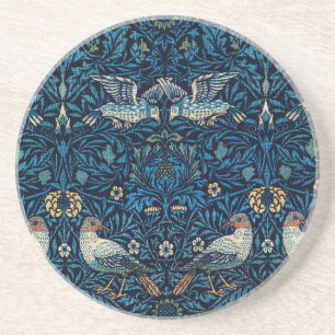 William Morris Blå Fåglar Blommig Gobeläng Klassis Underlägg