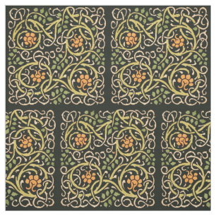 William Morris Black Blommigt Art Print Design Tyg