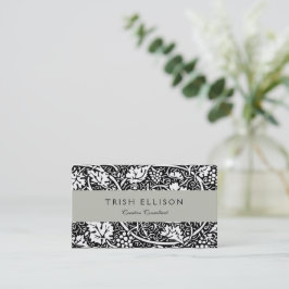 William Morris Black White Grape Vine Visitkort