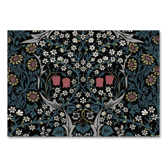 William Morris Blackthorn Blommigt Art nouveau Bordsnummer (Framsidan)