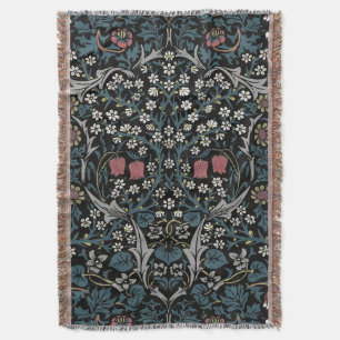 William Morris Blackthorn Blommigt Art nouveau Filt