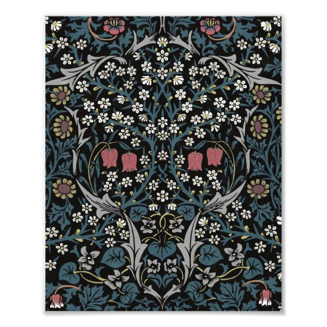 William Morris Blackthorn Blommigt Art nouveau Fototryck (Framsidan)