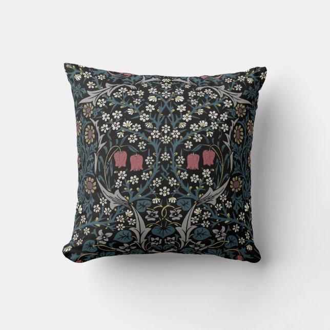 William Morris Blackthorn Blommigt Art nouveau Kudde (Framsida)