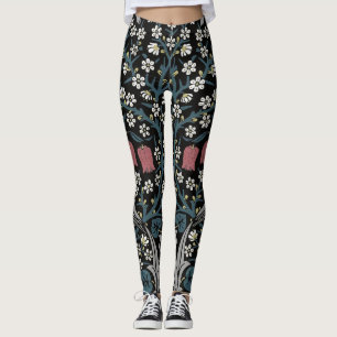 William Morris Blackthorn Blommigt Art nouveau Leggings
