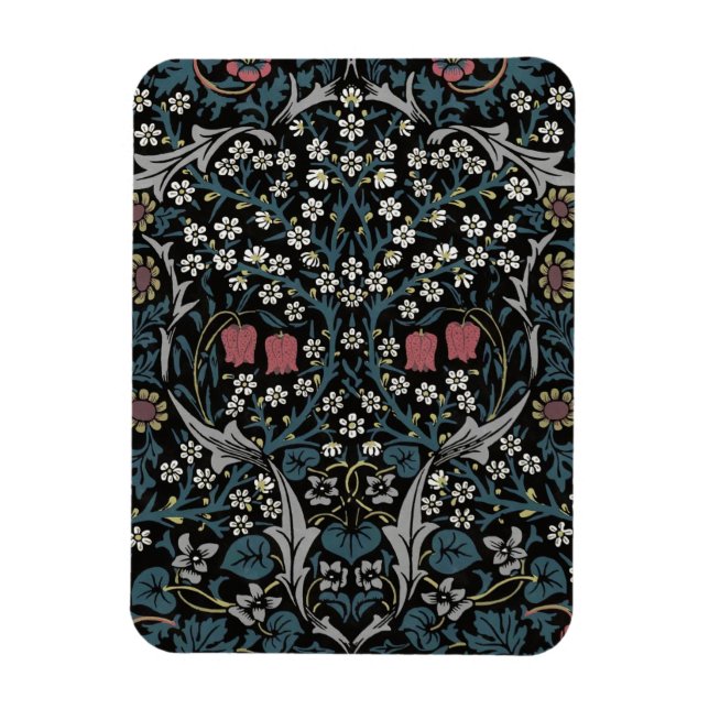 William Morris Blackthorn Blommigt Art nouveau Magnet (Vertikal)