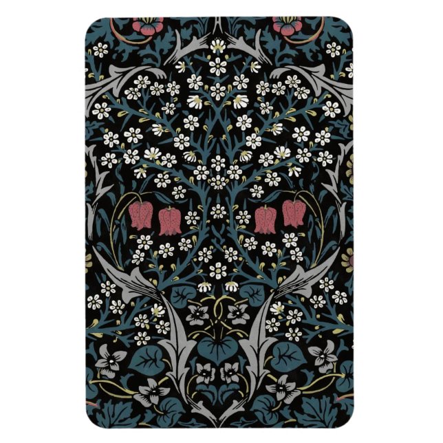 William Morris Blackthorn Blommigt Art nouveau Magnet (Vertikal)
