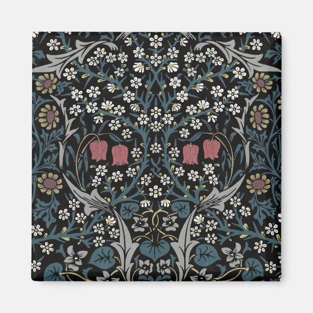 William Morris Blackthorn Blommigt Art nouveau Magnet (Framsidan)