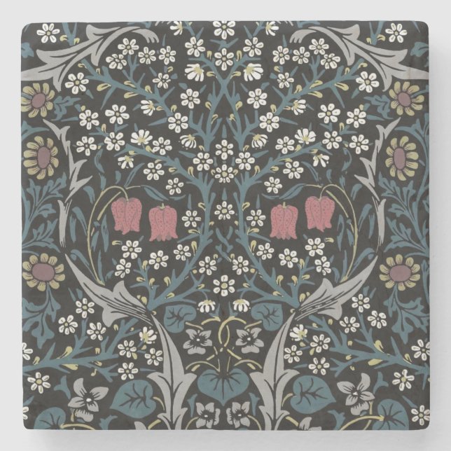 William Morris Blackthorn Blommigt Art nouveau Stenunderlägg (Framsidan)