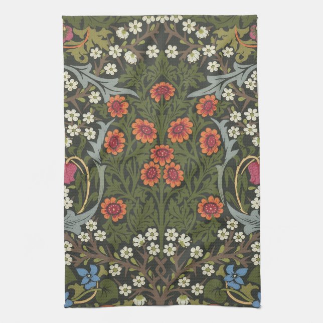 William Morris Blackthorn Garden Flower Classic Kökshandduk (Vertikal)