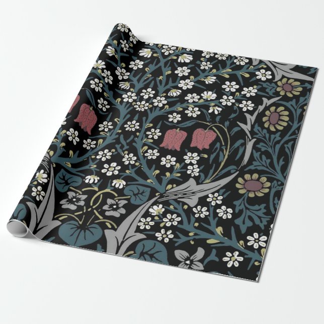 William Morris Blackthorn Presentpapper (Utrullad)