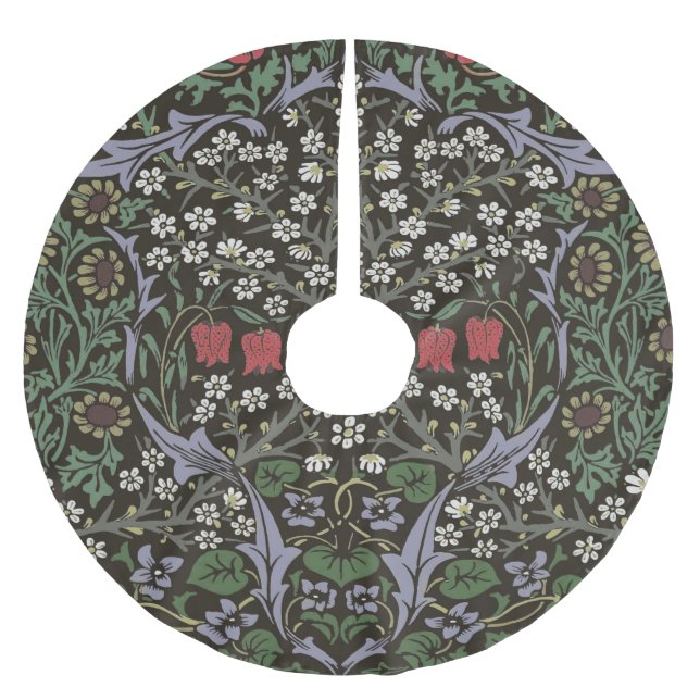 William Morris Blackthorn Tapestry Blommigt Julgransmatta Borstad Polyester (Framsidan)