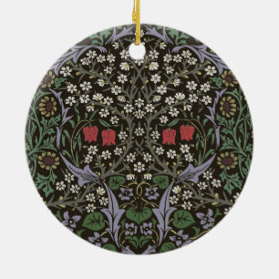 William Morris Blackthorn Tapestry Blommigt Julgransprydnad Keramik