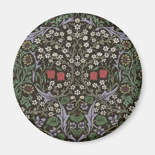 William Morris Blackthorn Tapestry Blommigt Magnet (Framsidan)