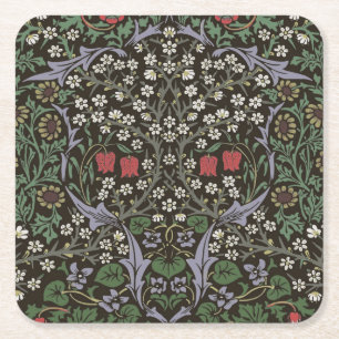 William Morris Blackthorn Tapestry Blommigt Underlägg Papper Kvadrat