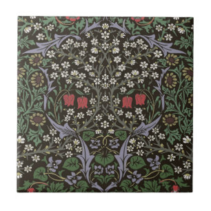 William Morris Blackthorn Tapet Blommig Kakelplatta