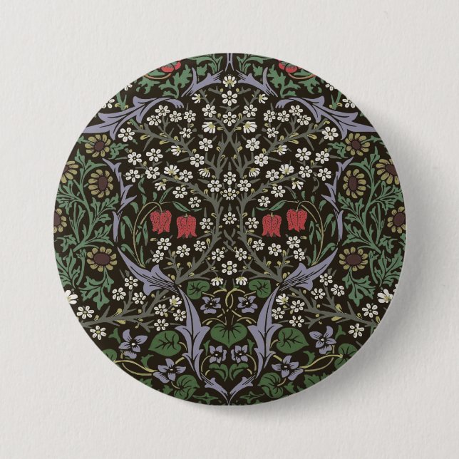 William Morris Blackthorn Tapet Blommig Knapp (Framsida)