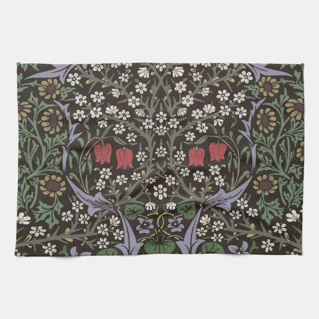 William Morris Blackthorn Tapet Blommig Kökshandduk (Horisontell)