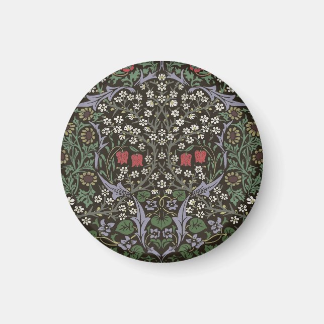 William Morris Blackthorn Tapet Blommig Magnet (Framsidan)