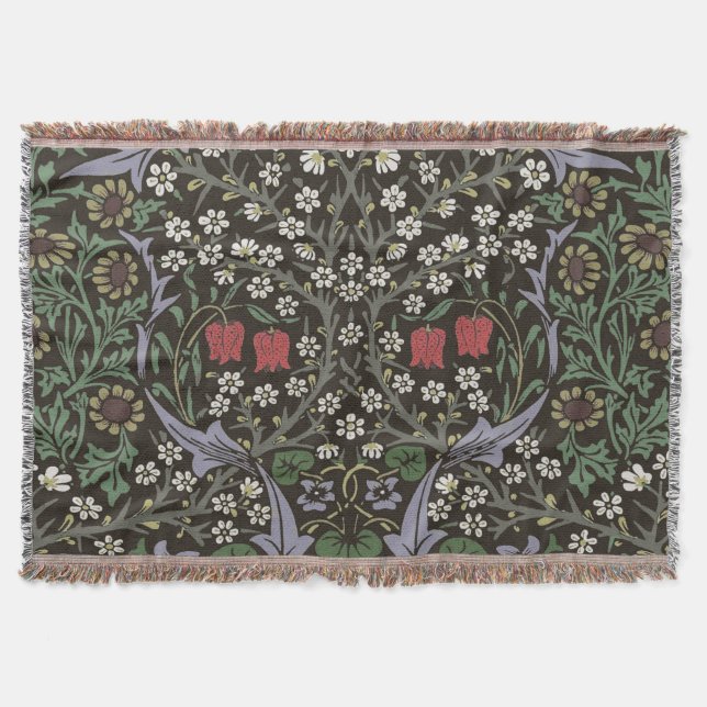 William Morris Blackthorn Tapet Blommig Mysfilt (Framsidan)
