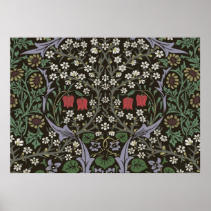 William Morris Blackthorn Tapet Blommig Poster
