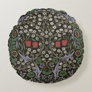 William Morris Blackthorn Tapet Blommig Rund Kudde