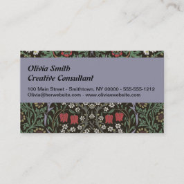 William Morris Blackthorn Tapet Blommig Visitkort