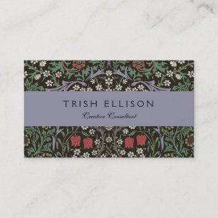 William Morris Blackthorn Tapet Blommig Visitkort