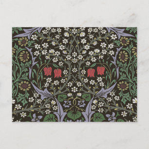 William Morris Blackthorn Tapet Blommig Vykort