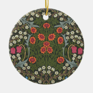 William Morris Blackthorn Trädgårdsblomma Klassike Julgransprydnad Keramik