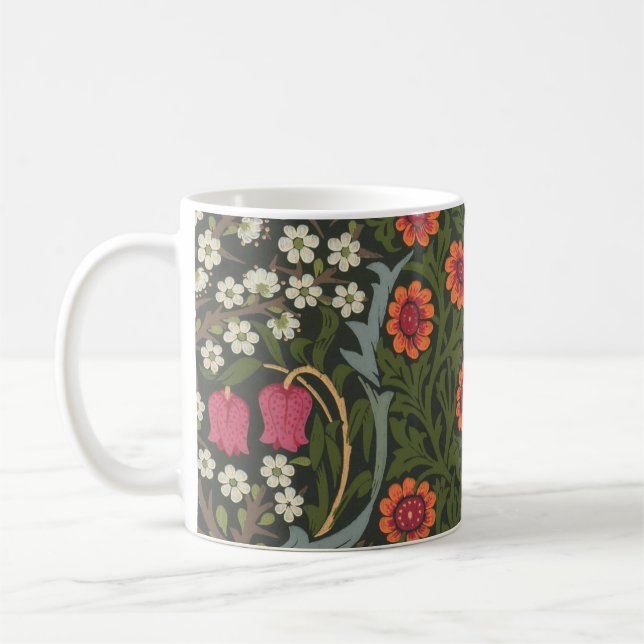 William Morris Blackthorn Trädgårdsblomma Klassike Kaffemugg (Vänster)