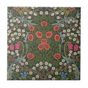 William Morris Blackthorn Trädgårdsblomma Klassike Kakelplatta