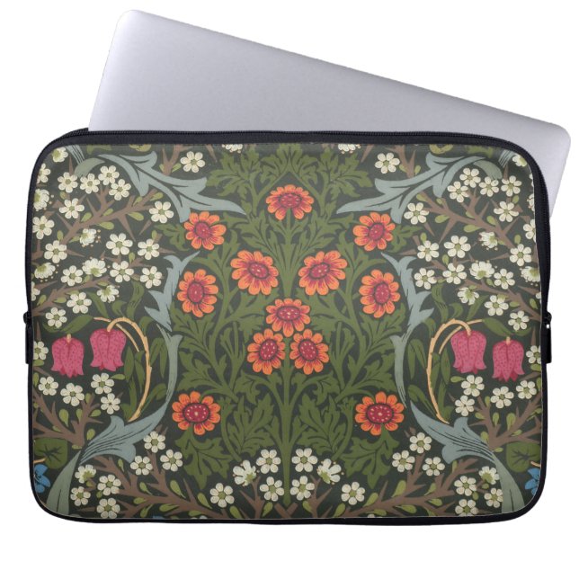 William Morris Blackthorn Trädgårdsblomma Klassike Laptop Fodral (Framsidan)