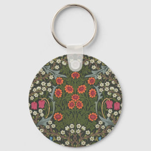 William Morris Blackthorn Trädgårdsblomma Klassike Nyckelring