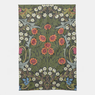 William Morris Blackthorn Trädgårdsblomma Klassisk Kökshandduk