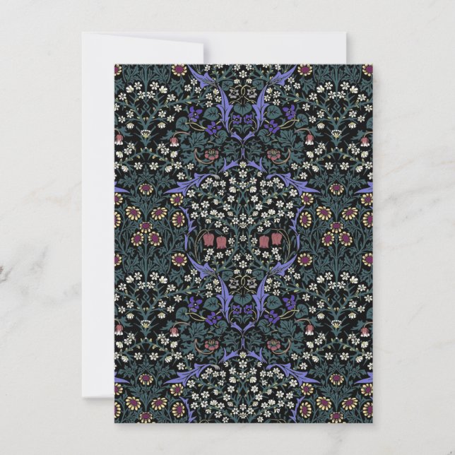 William Morris Blackthorn Victorian Botanical Anteckningskort (Framsida)