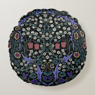 William Morris Blackthorn viktoriansk tapet Rund Kudde